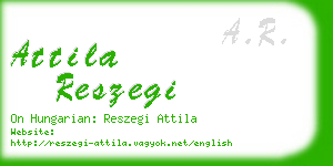 attila reszegi business card